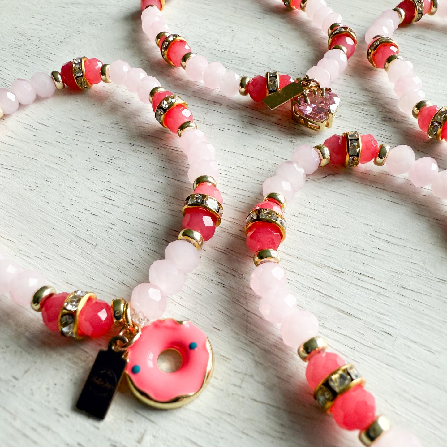 Drippy Angelface Rose Quartz 14KTGF Bracelet