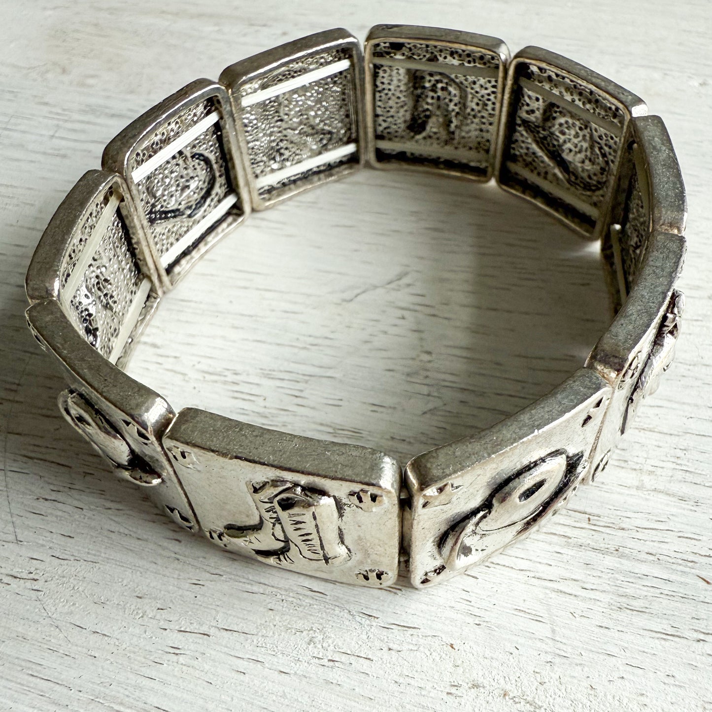 Cowgirl Vintage Country Stretch Silver Bracelet