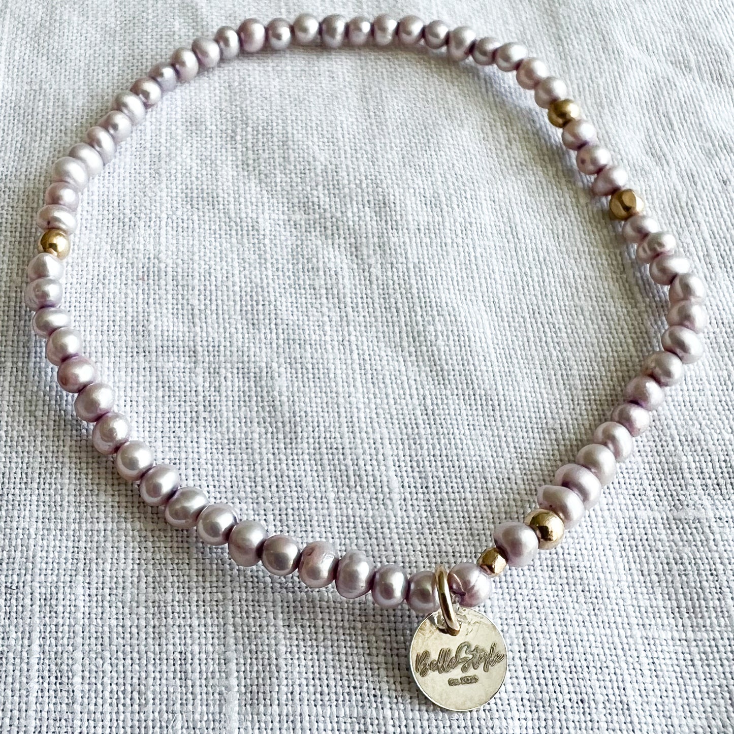 Mini Purple Freshwater Pearl Bracelet - BelleStyle