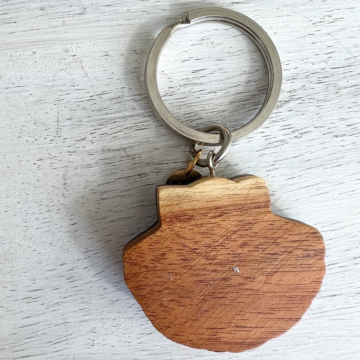 Bali Shell Wood Keychain