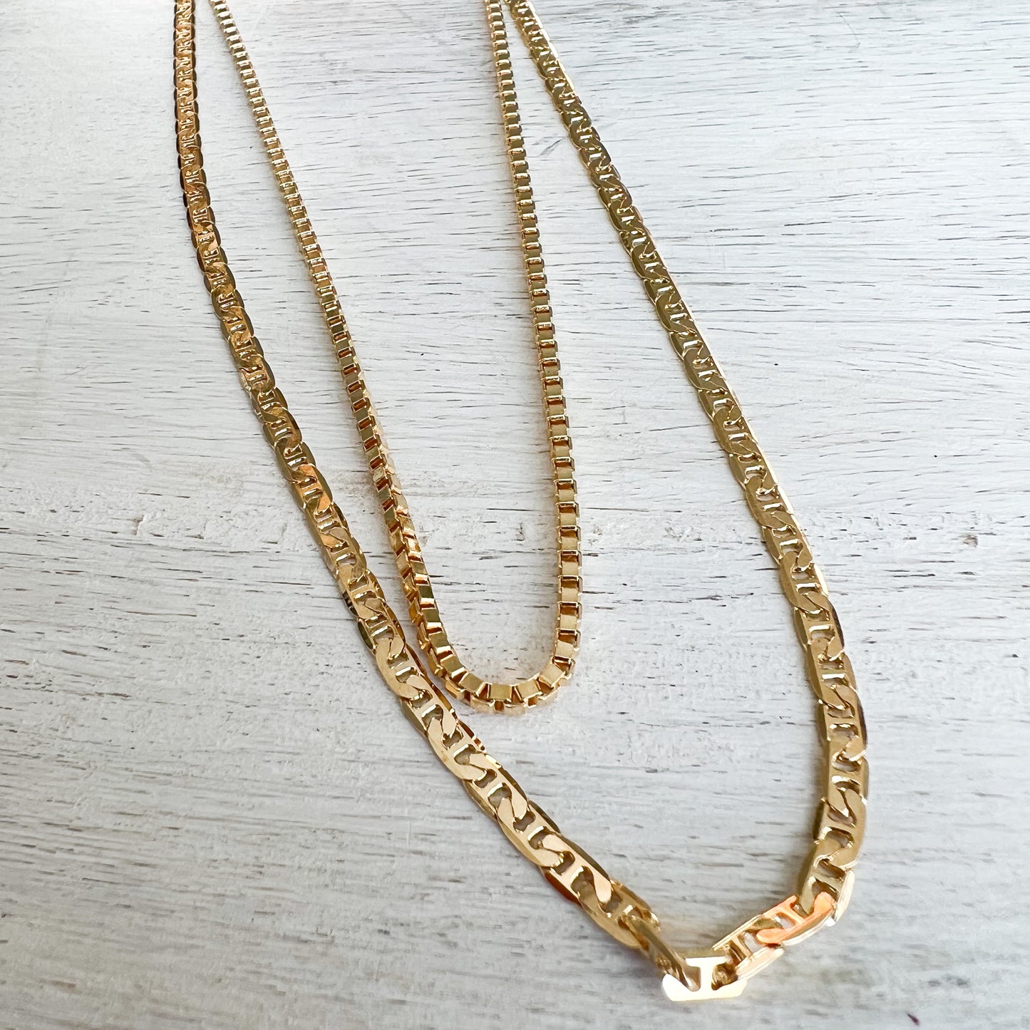 Flynn Park Double Chain Gold Necklace - BelleStyle