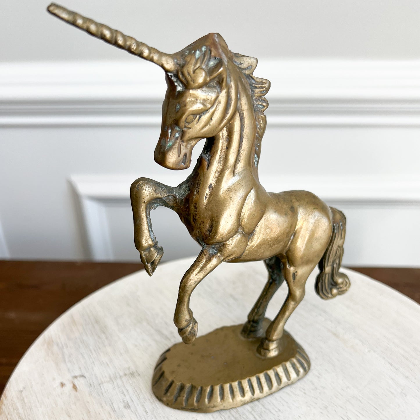 Unicorn Mid Century Modern Vintage Brass Figurine
