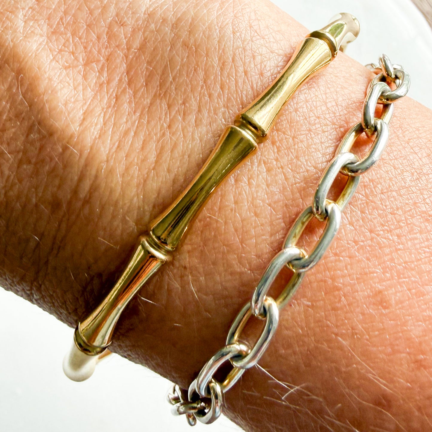 Bamboo Gold Cuff Bracelet - BelleStyle