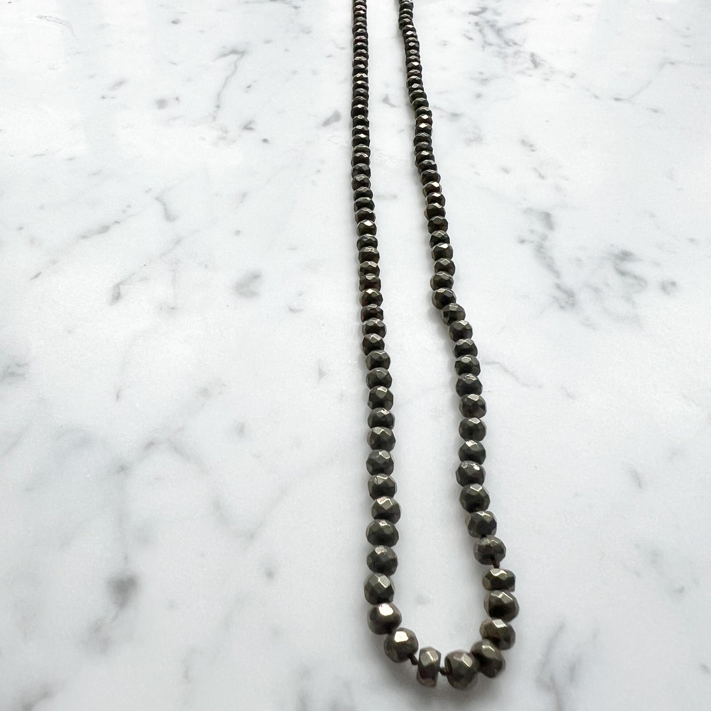 Olive Pyrite Semi-Precious Stone Necklace - Bellestyle