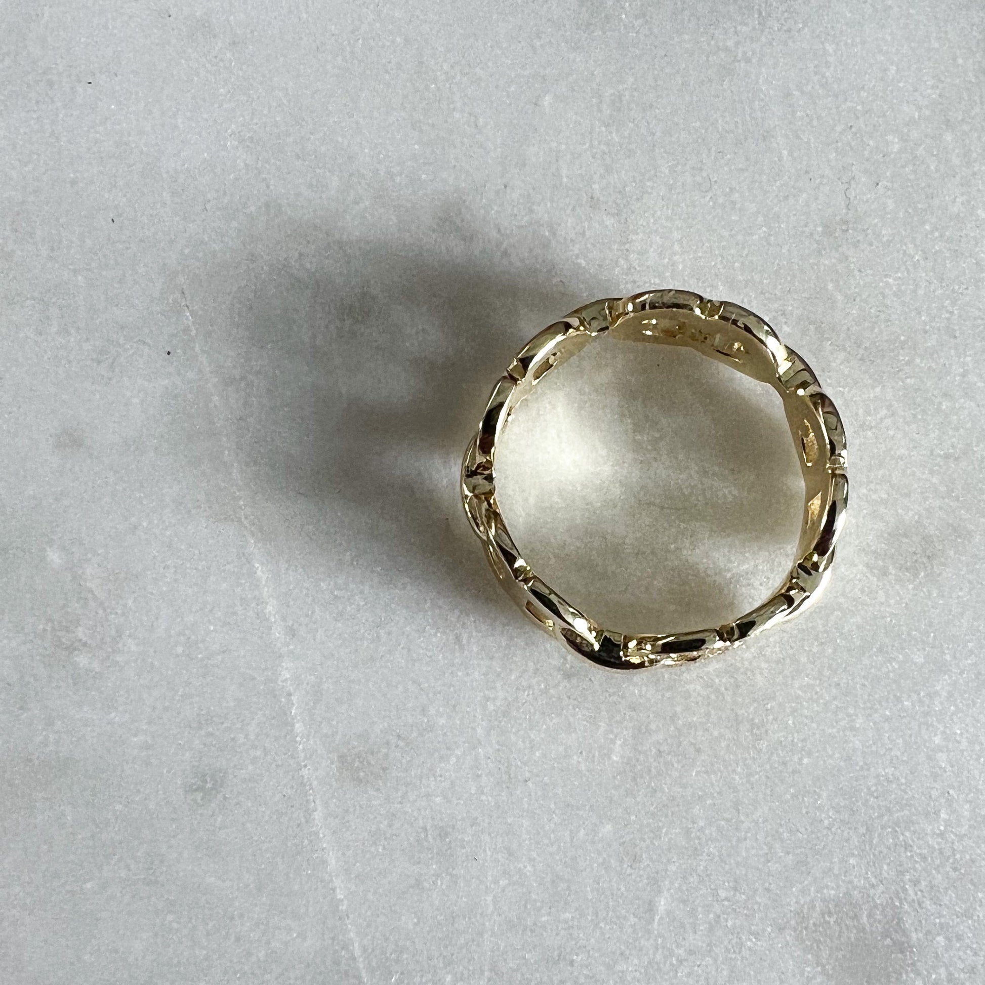 Locket Gold Sterling silver 925 Ring Size 7 - BelleStyle