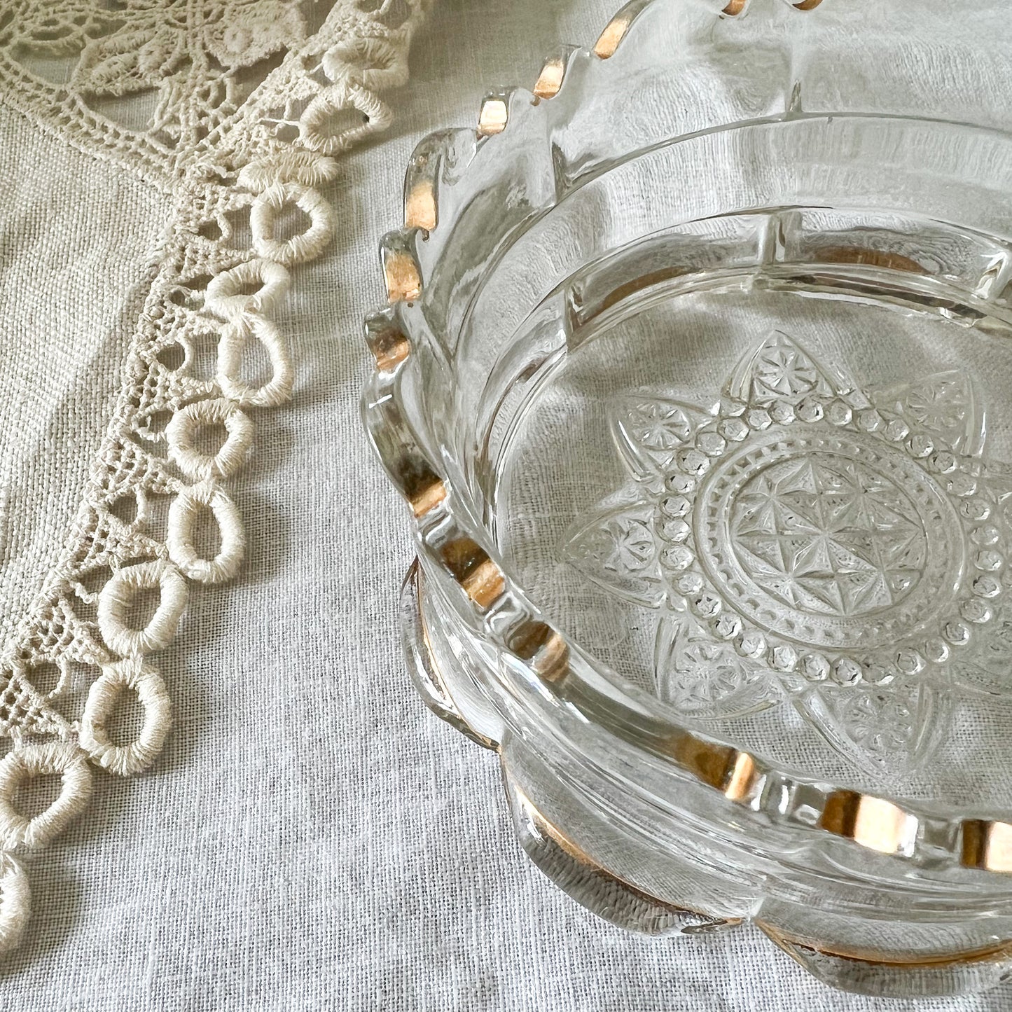 Vintage Golden Leaf Bowl