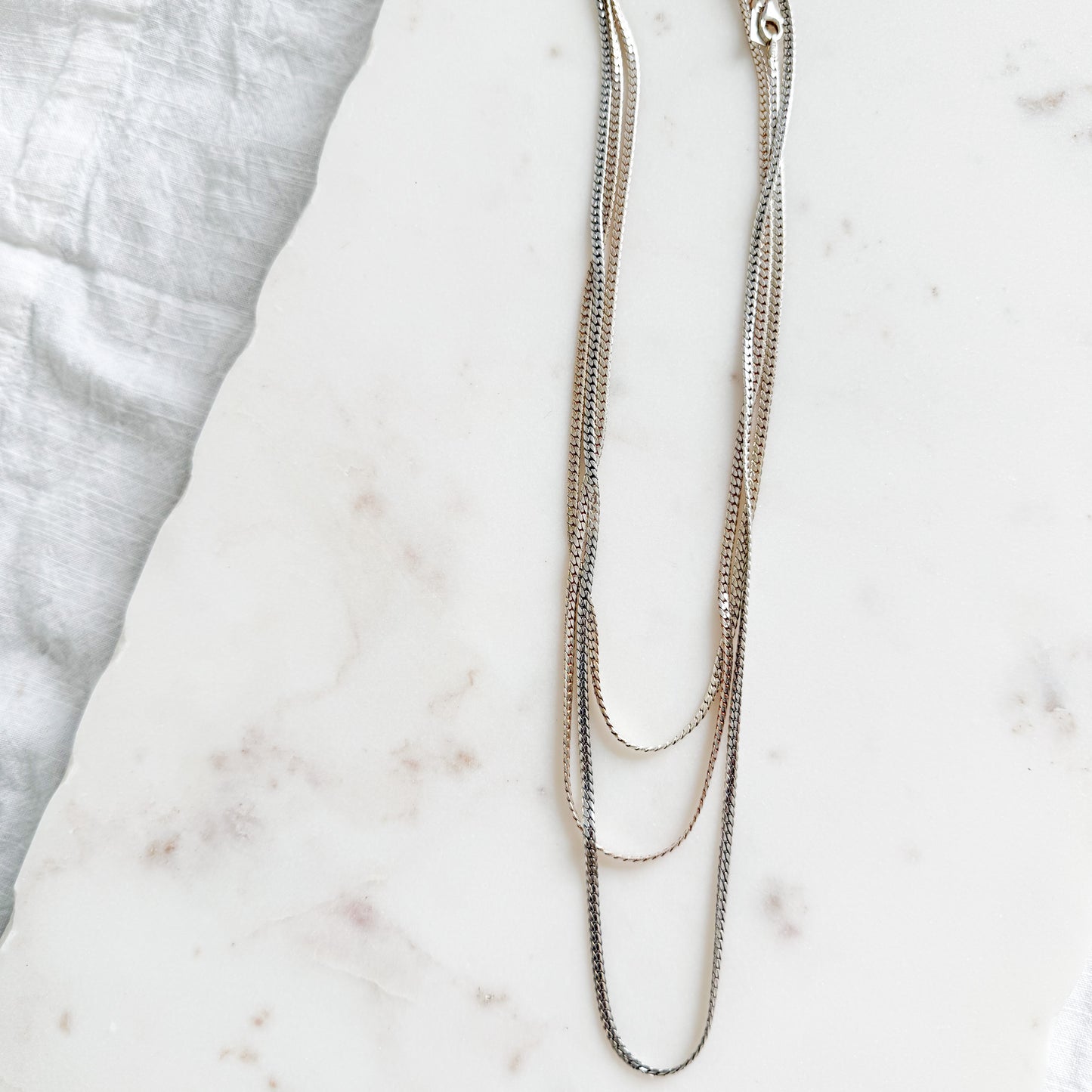 Warson Sterling Silver Flat Curb 925 Italian Chain Necklace