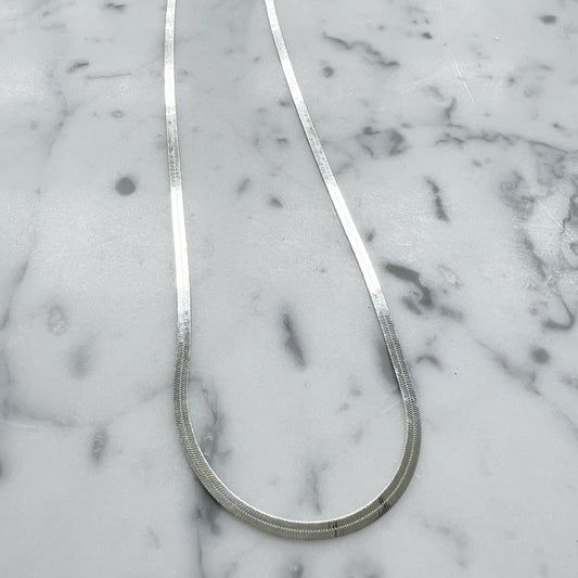 Herringbone 925 Silver 18” Chain