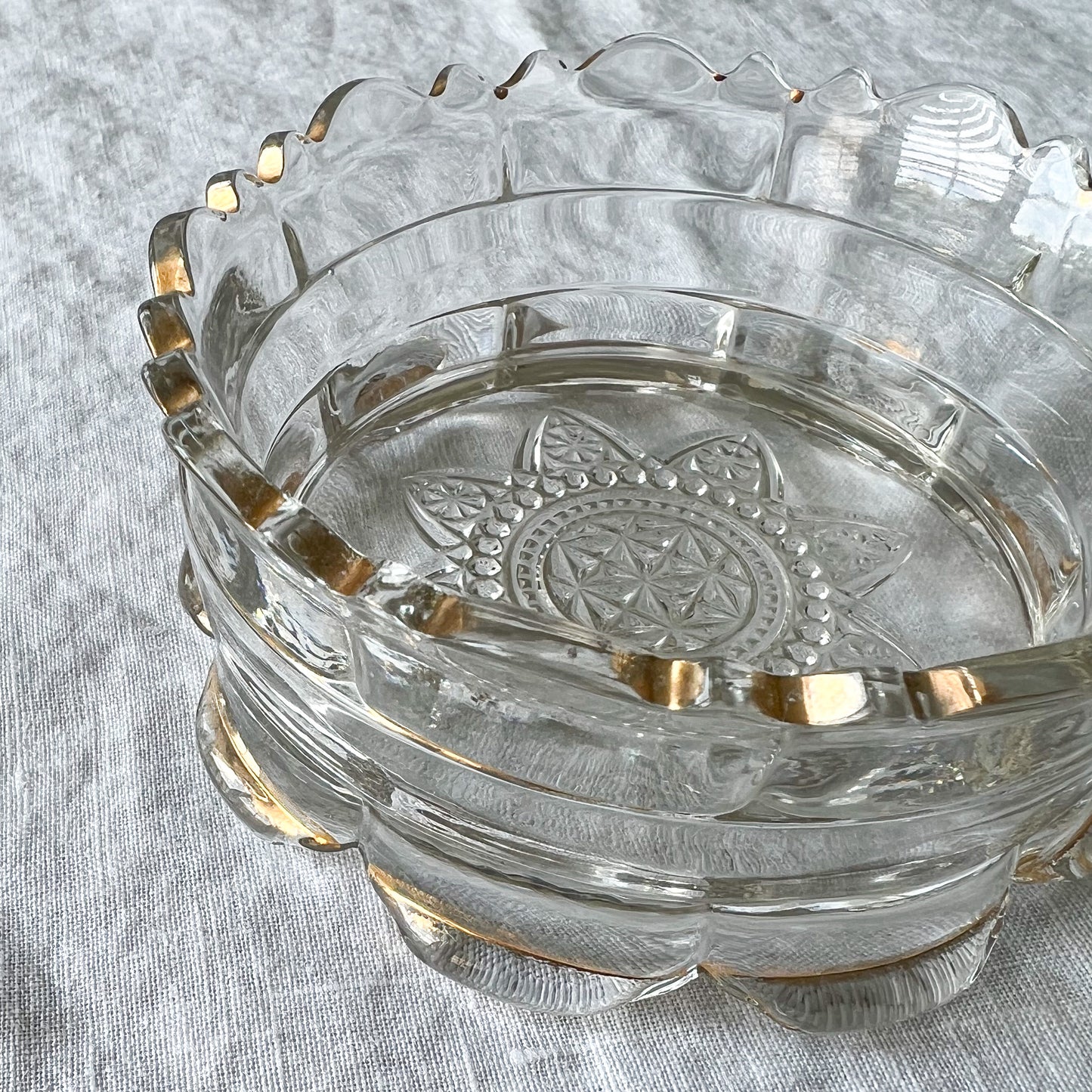 Vintage Golden Leaf Bowl