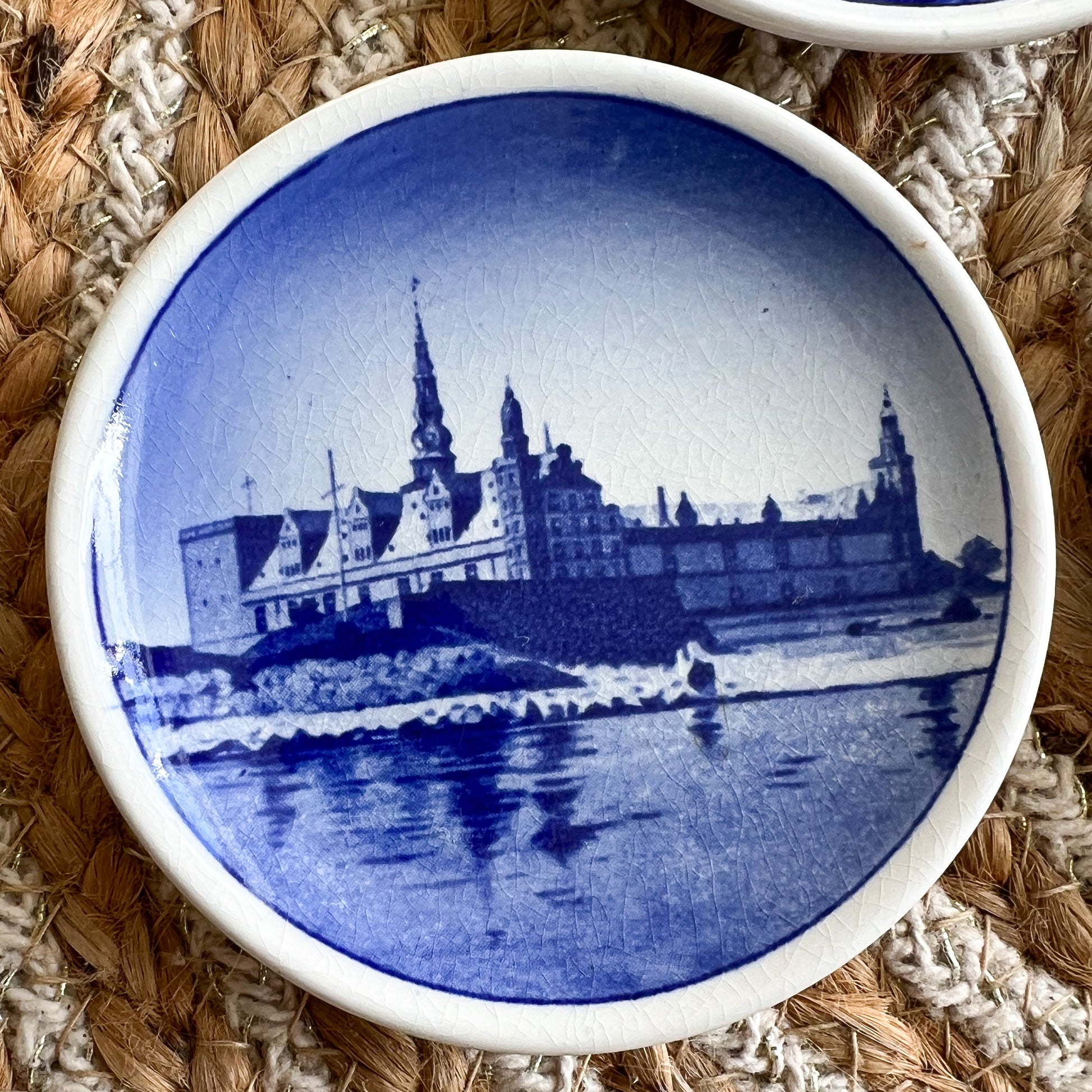 Vintage Denmark Blue Mini Ring Plate - BelleStyle