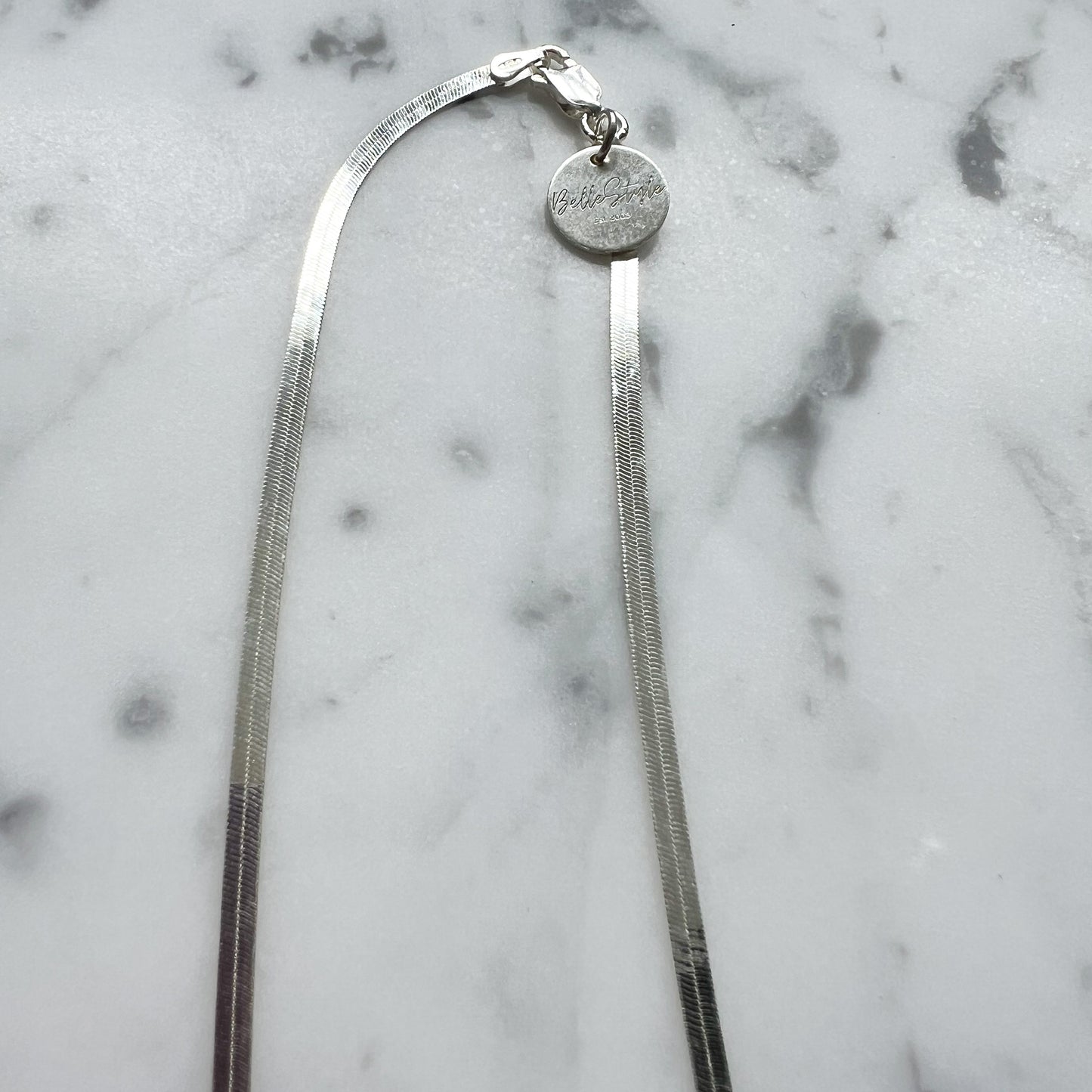 Herringbone 925 Silver 18” Chain