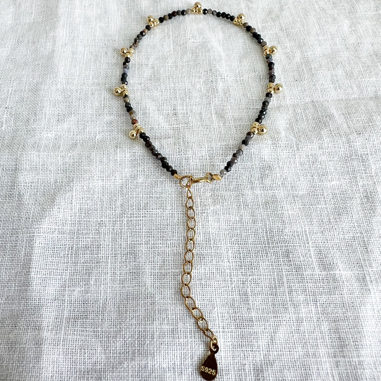 Sparrow 925 Beaded Gold Bracelet