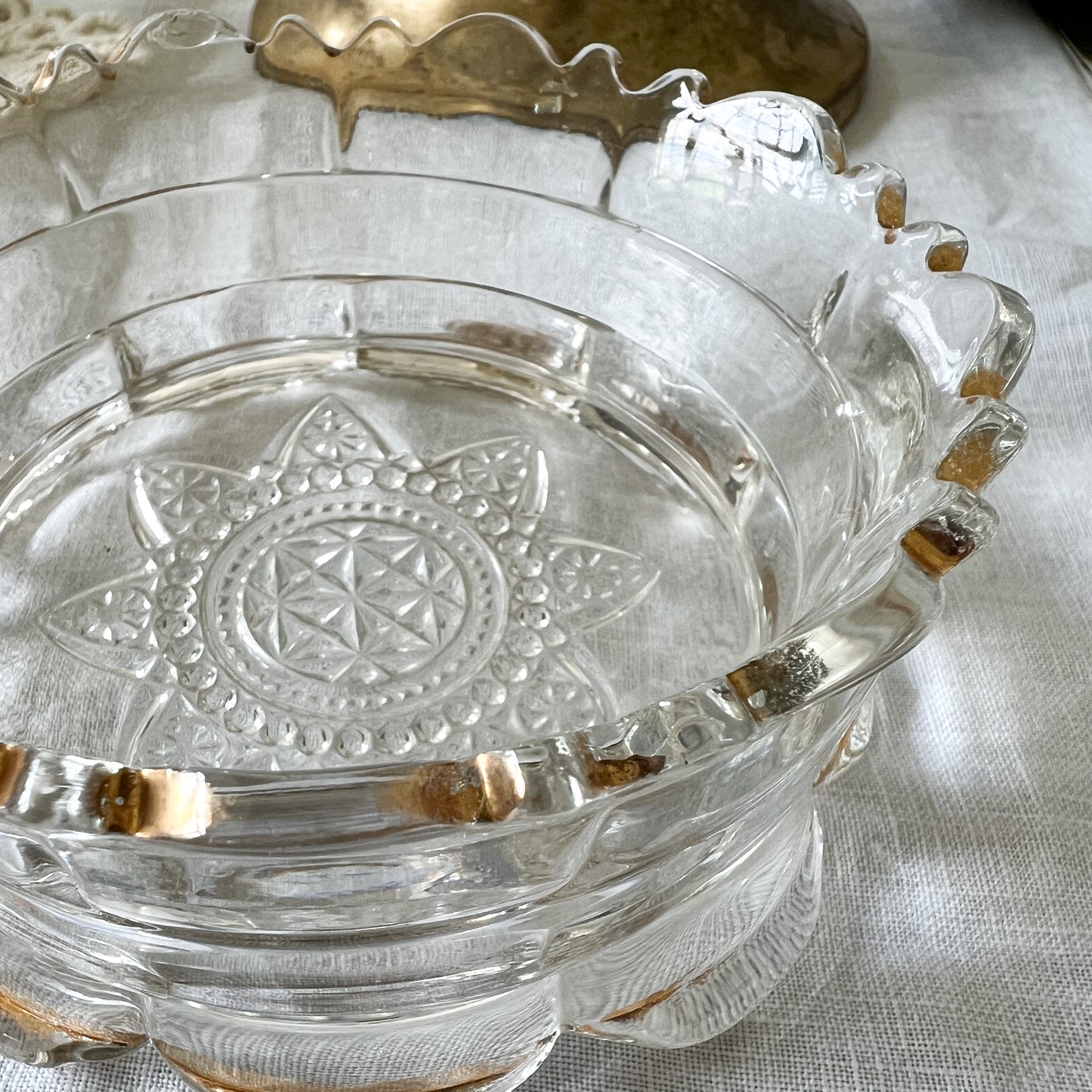 Vintage Golden Leaf Bowl