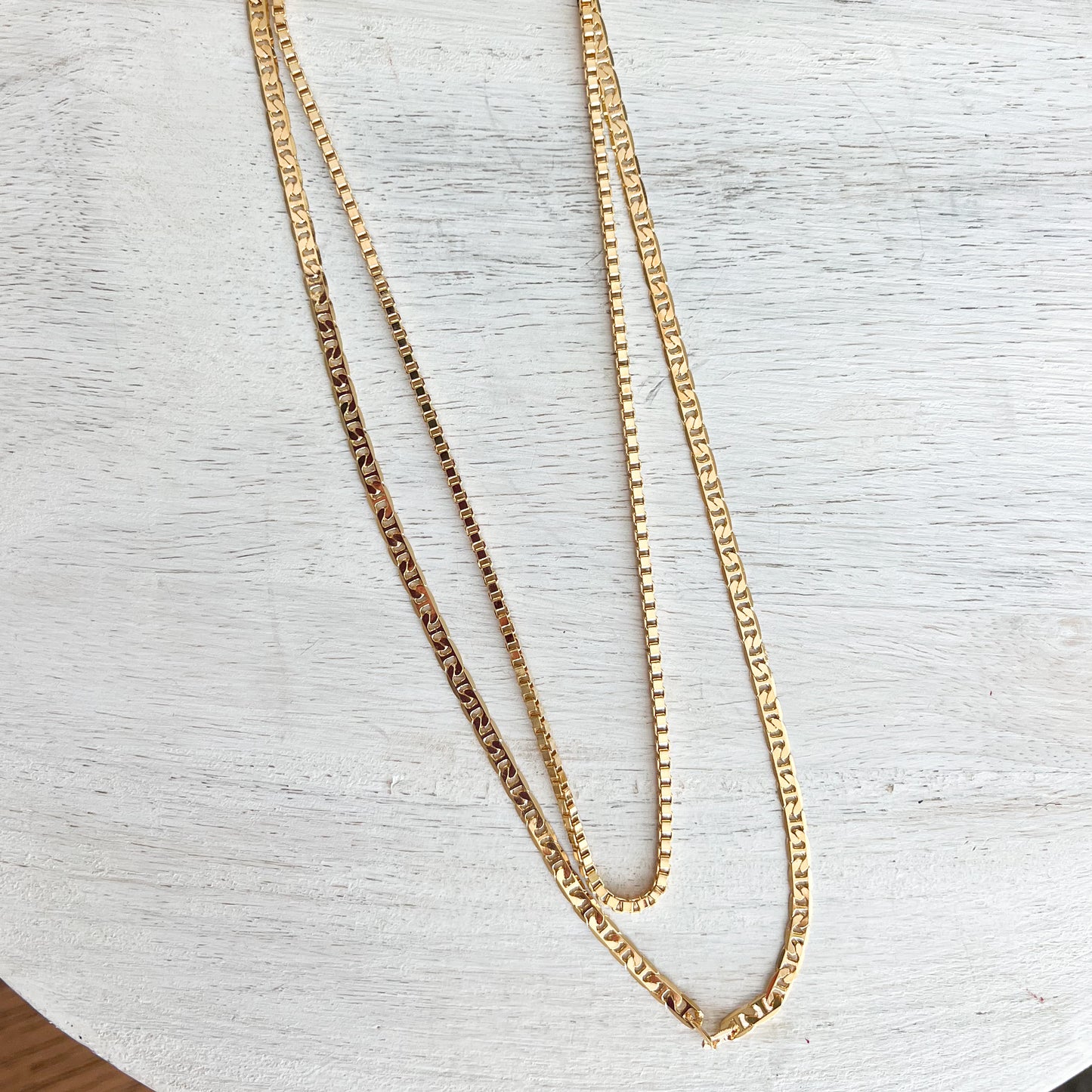 Flynn Park Double Chain Gold Necklace - BelleStyle