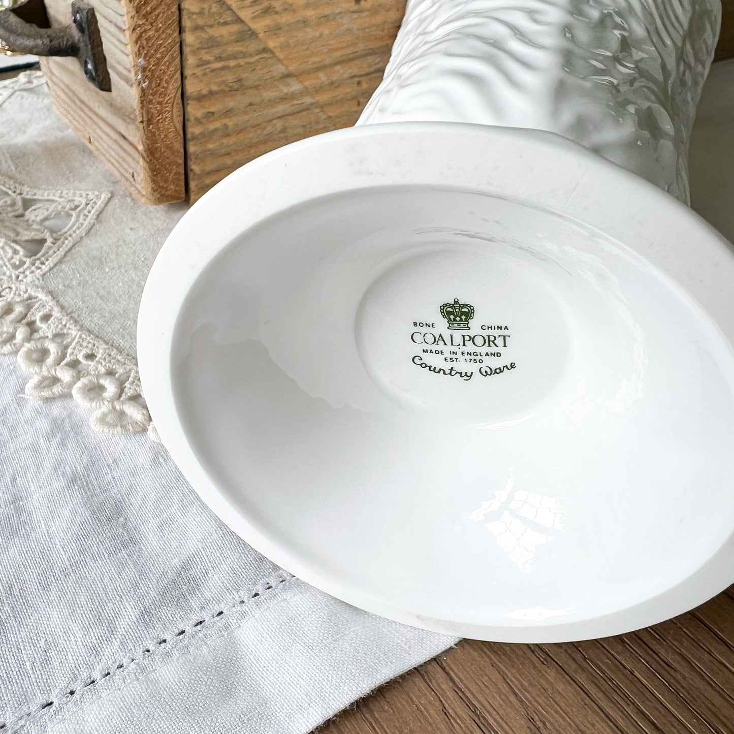 Cabbage Leaf Coalport Bone China Vase