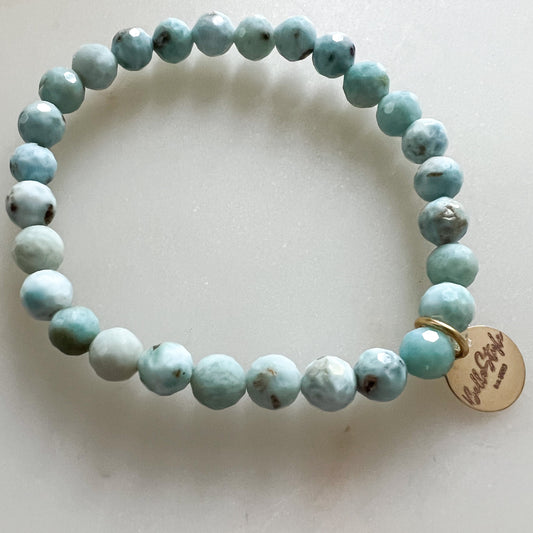 St. John Larimar Gold Bracelet - BelleStyle