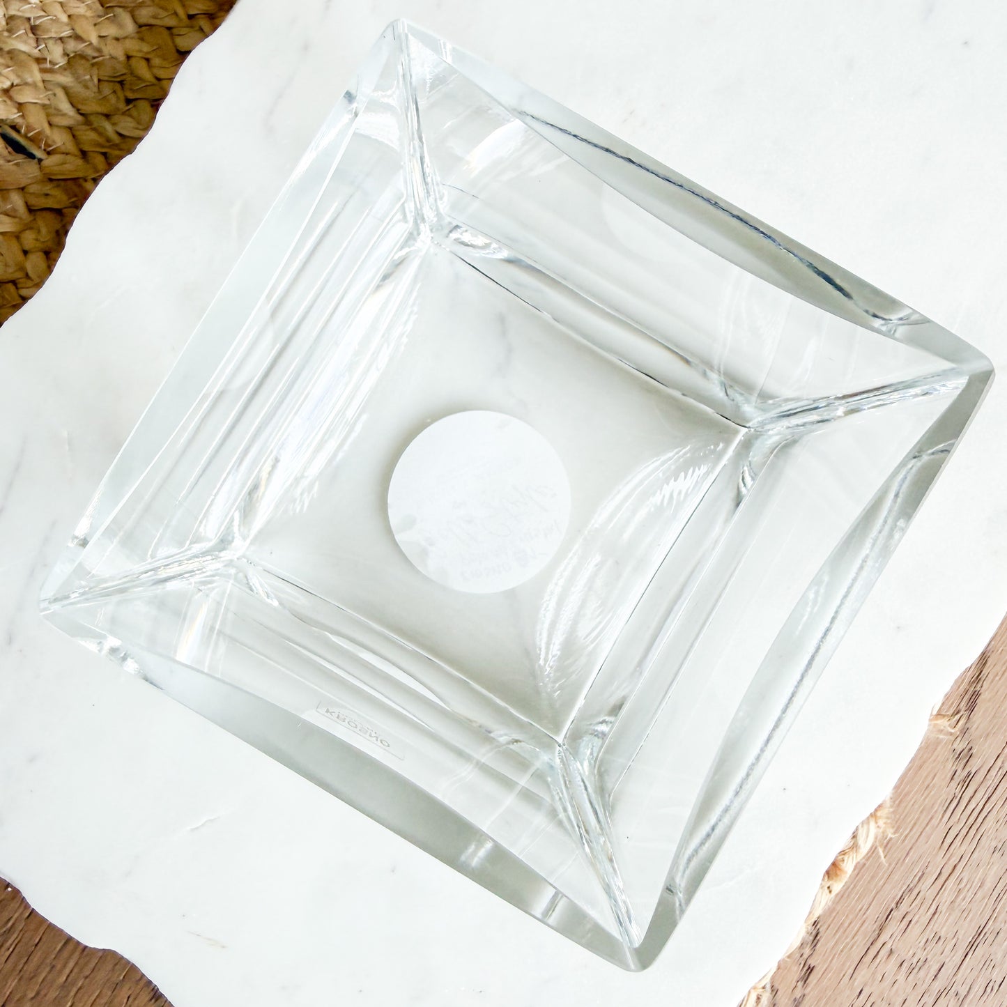 Krosno Poland Square Crystal Vintage Vase