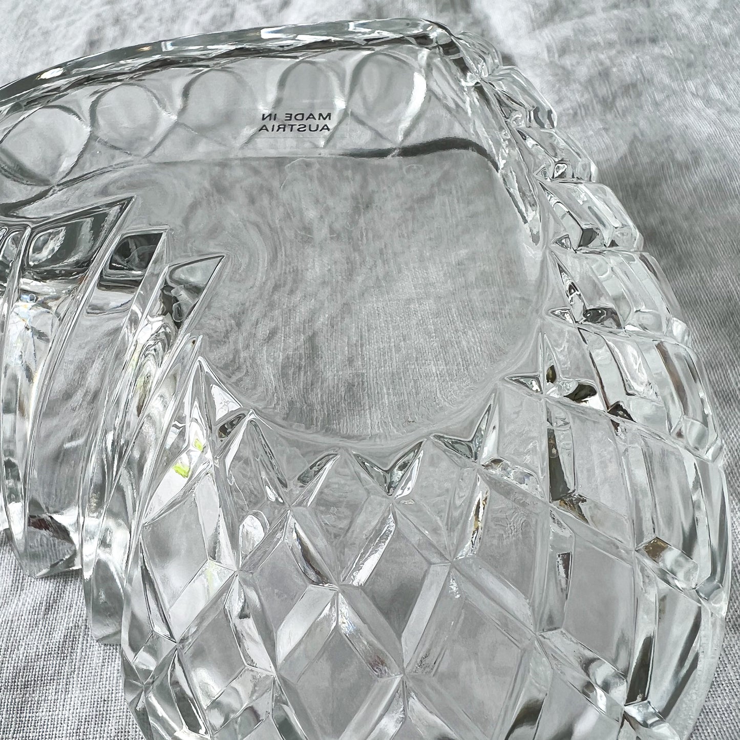 Vintage Austrian Crystal Heart Dish - BelleStyle
