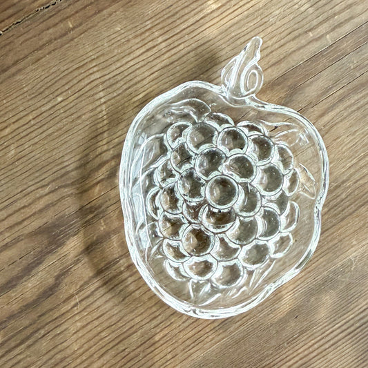 Vintage Crystal Grape Small Ring Dish