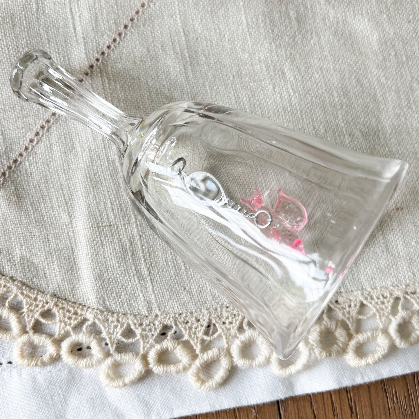 Vintage Pink Butterfly Dinner Bell - BelleStyle