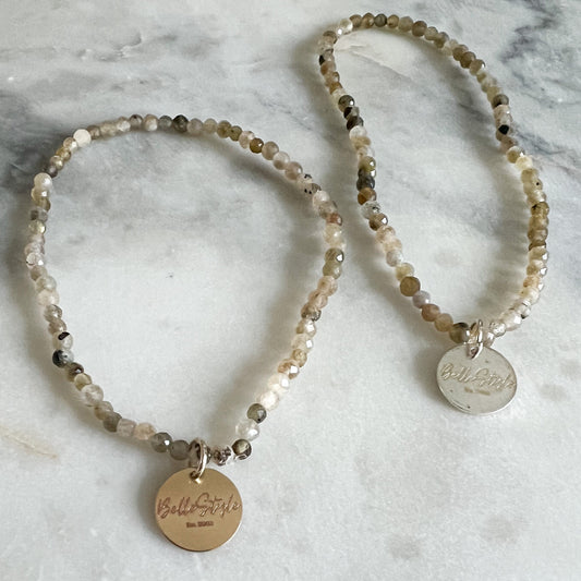 Micro Labradorite Logo Bracelet
