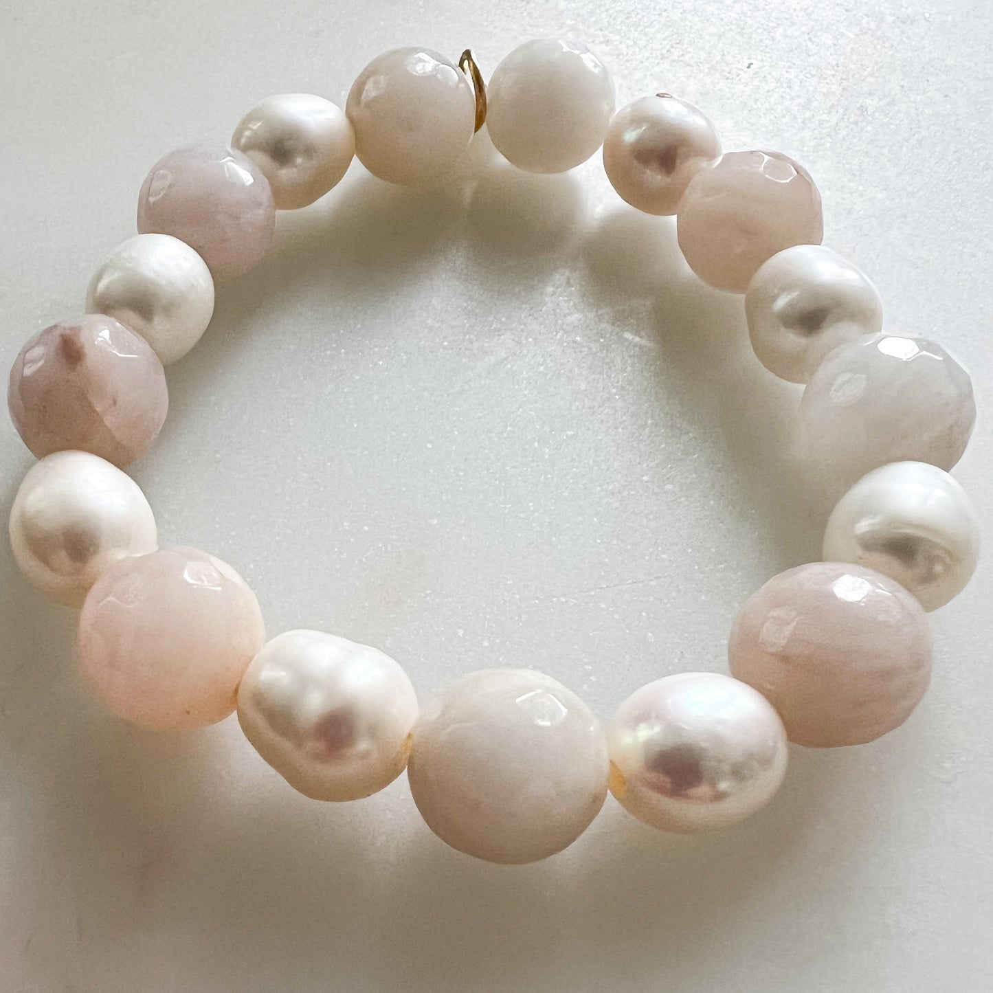 Capri Crystal Quartz Freshwater Pearl Bracelet - BelleStyle