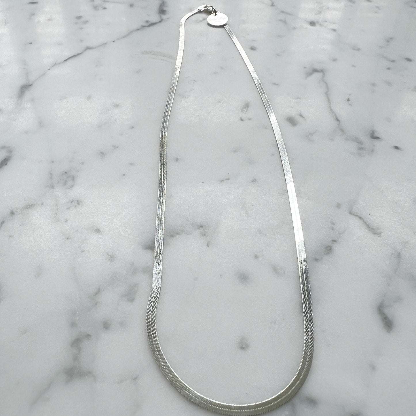 Herringbone 925 Silver 18” Chain