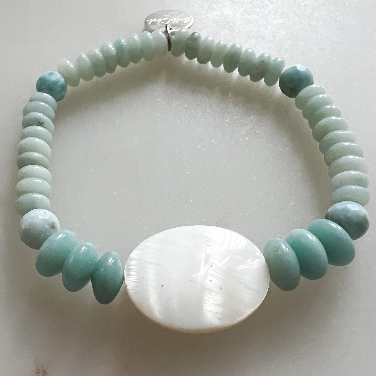 Larimar Mother of Pearl Bracelet - BelleStyle