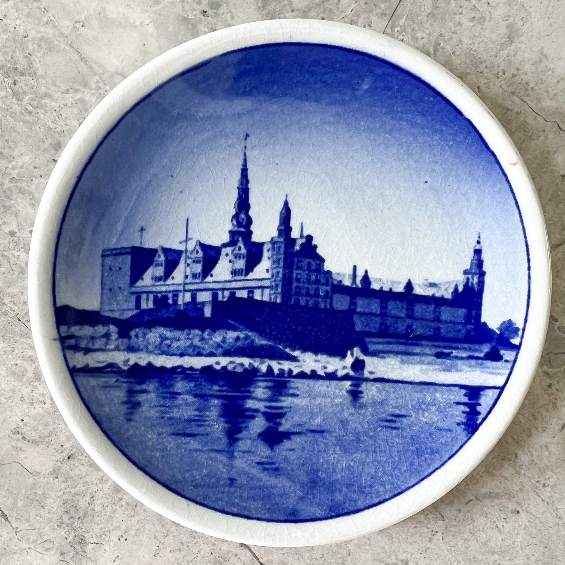 Vintage Denmark Blue Mini Ring Plate - BelleStyle
