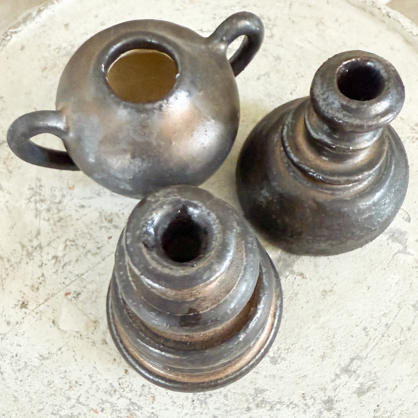 Stella Organic Modern Artisan Handmade Clay Stem Vase
