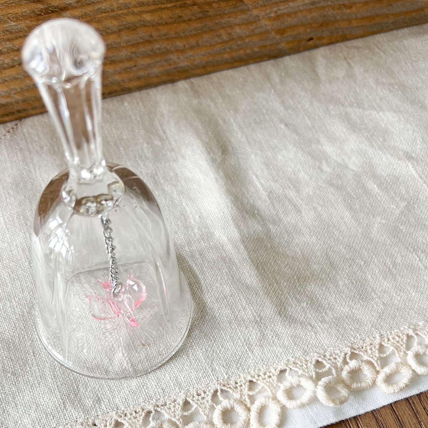 Vintage Pink Butterfly Dinner Bell - BelleStyle