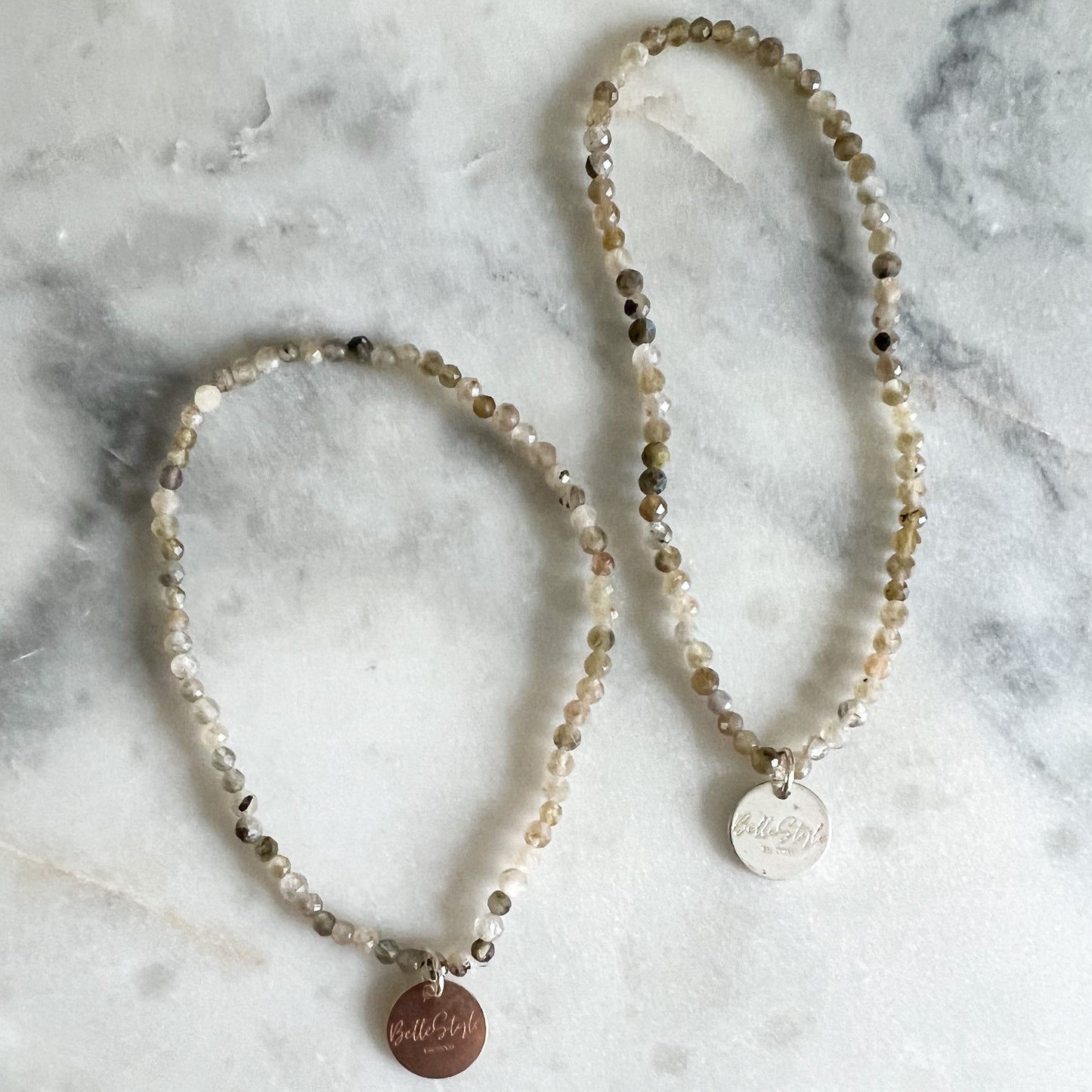 Micro Labradorite Logo Bracelet