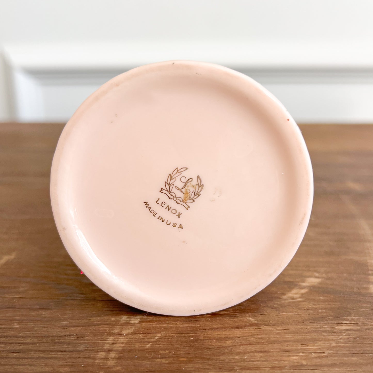 Betty Pastel Pink Scalloped Vintage Lenox Milk Pitcher with Handle