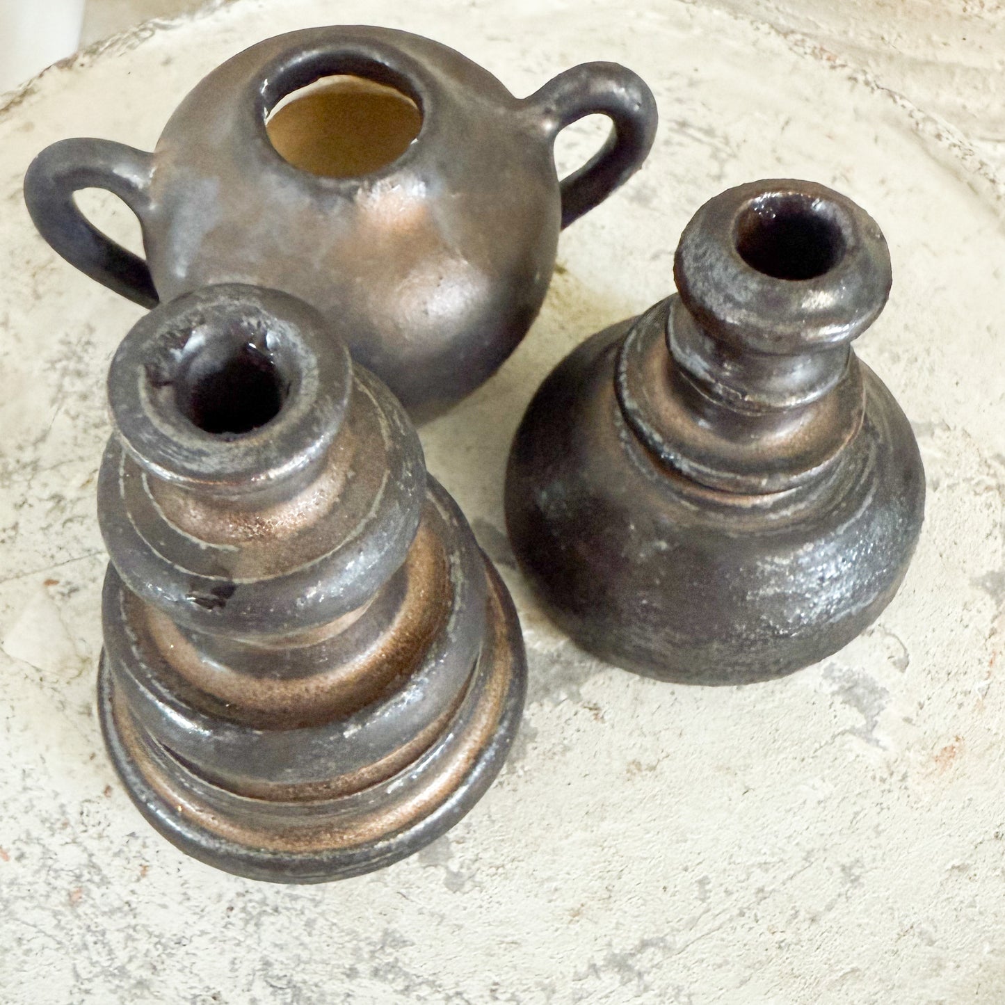 Stella Organic Modern Artisan Handmade Clay Stem Vase