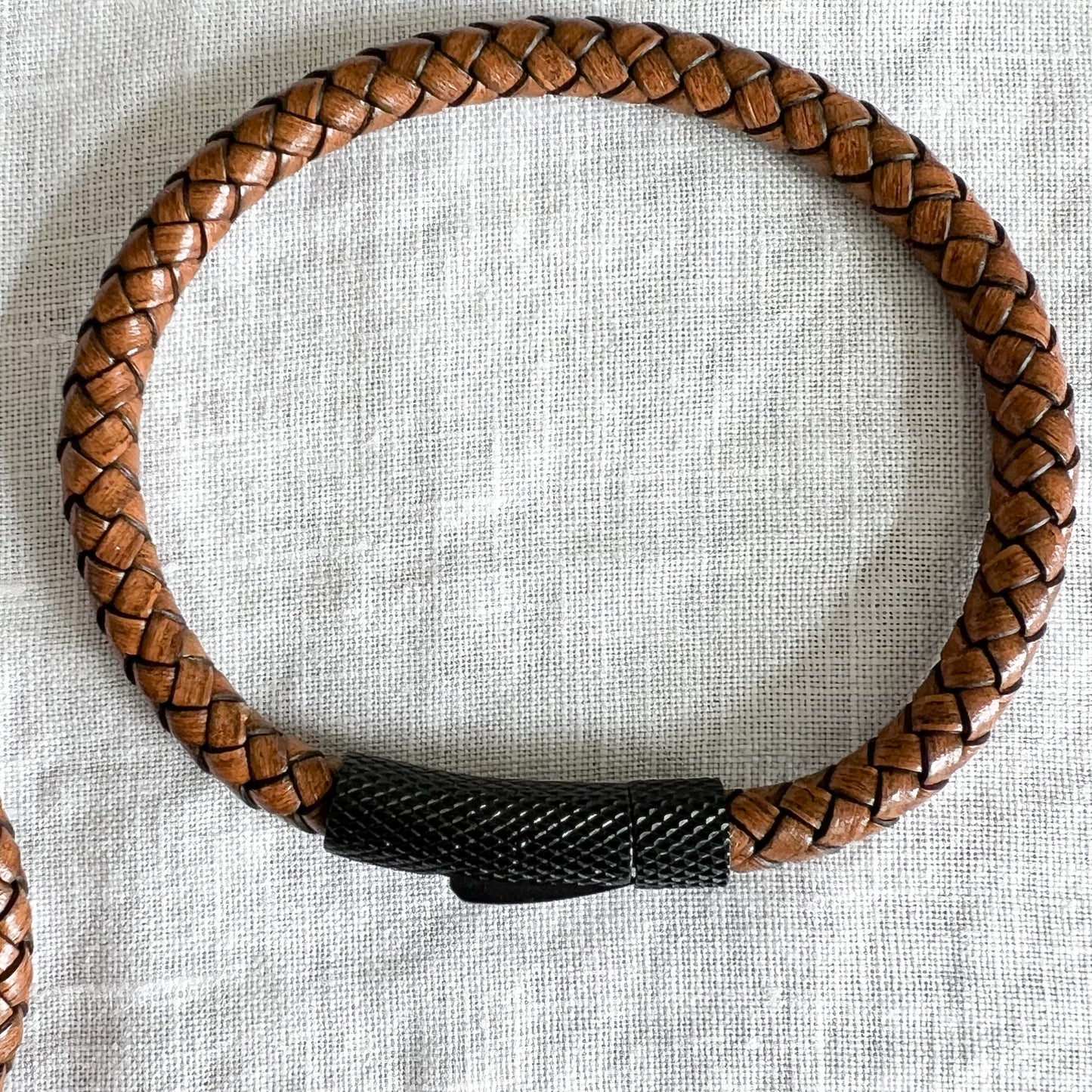 Bourbon Leather Gunmetal Men’s Bracelet - 3 Sizes - BelleStyle