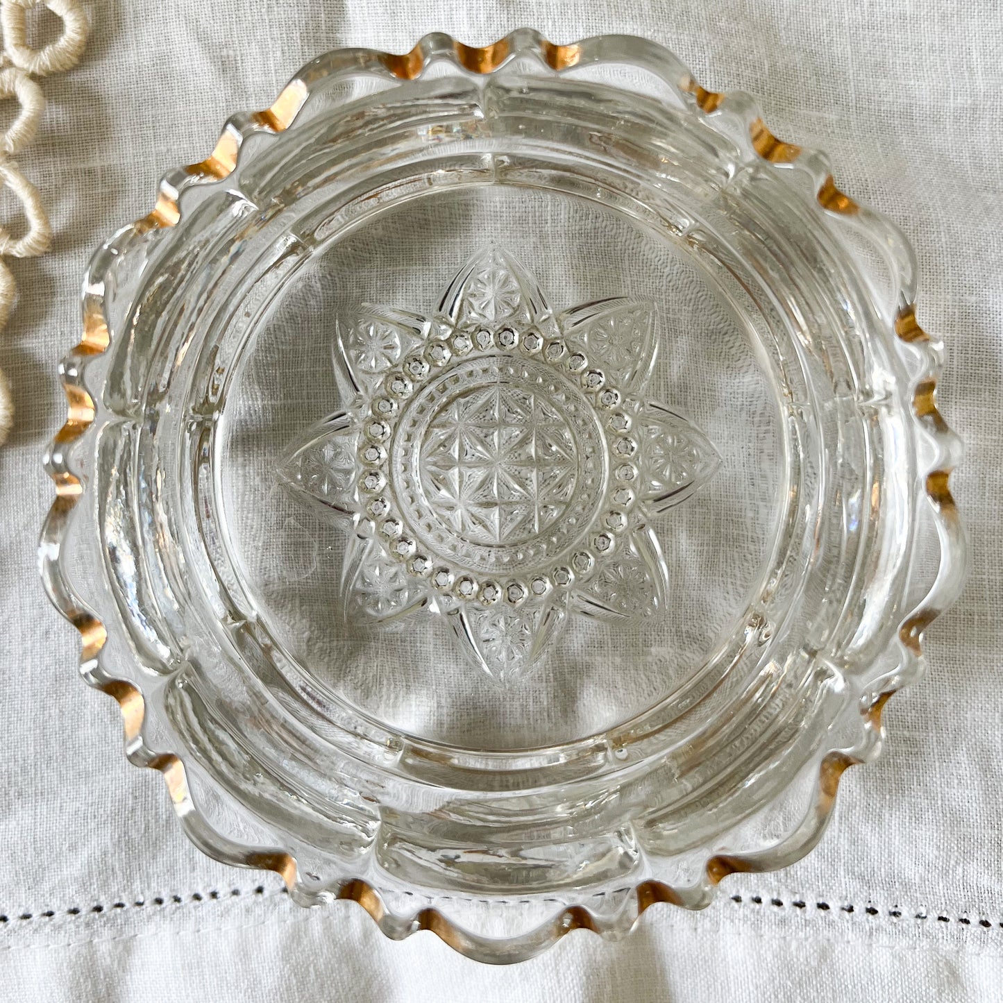 Vintage Golden Leaf Bowl
