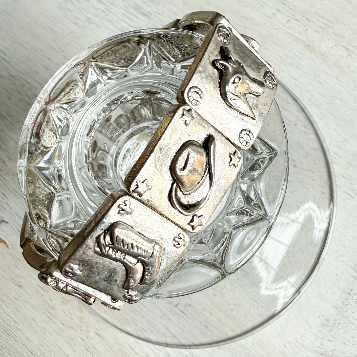 Cowgirl Vintage Country Stretch Silver Bracelet