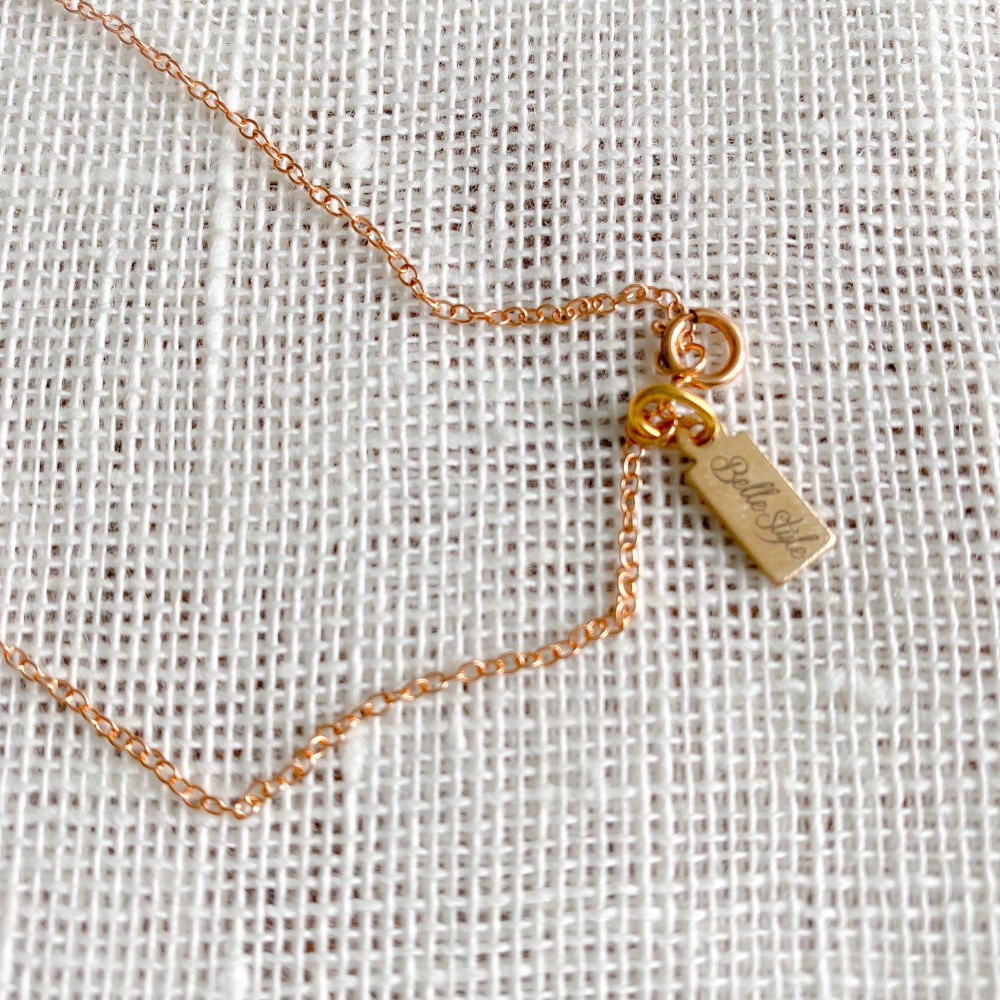 Just the Chain Gold rose Gold oval necklace - Bellestyle