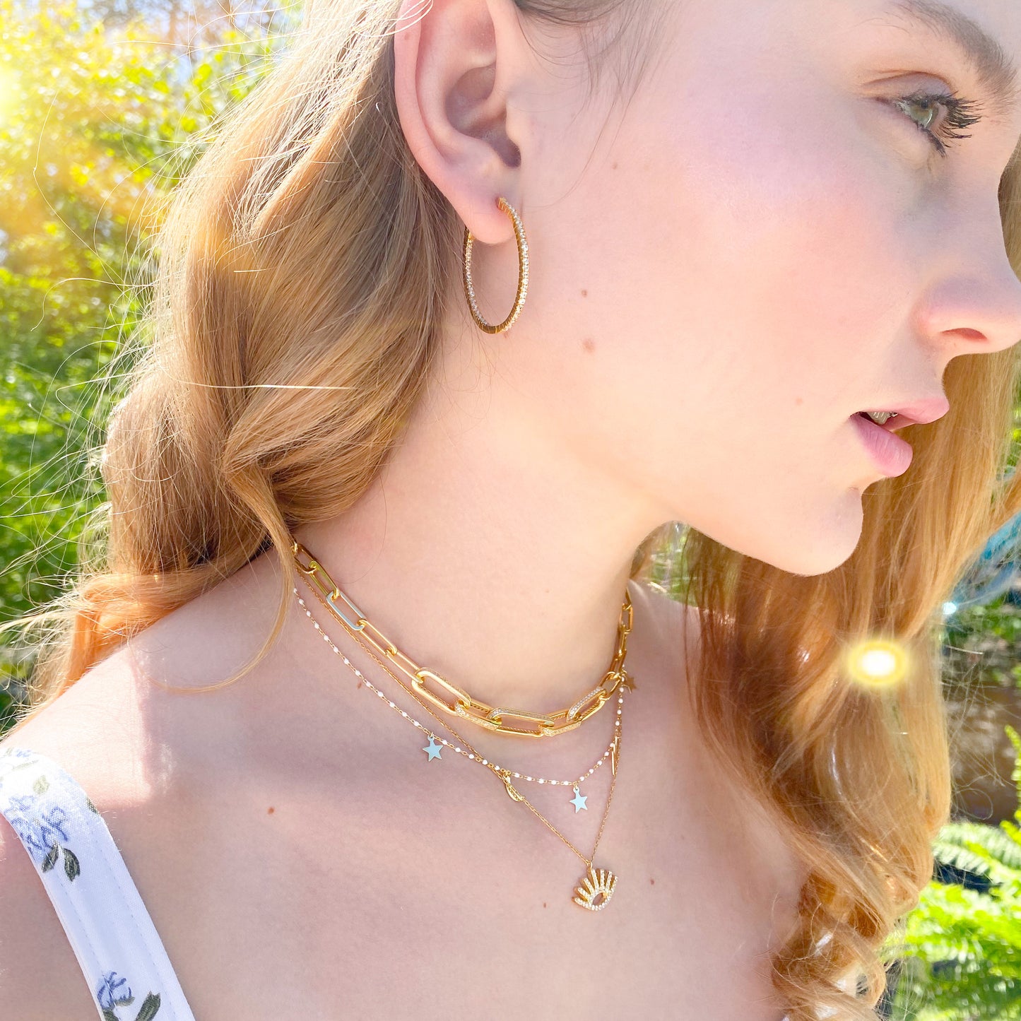 Long Link Gold Necklace