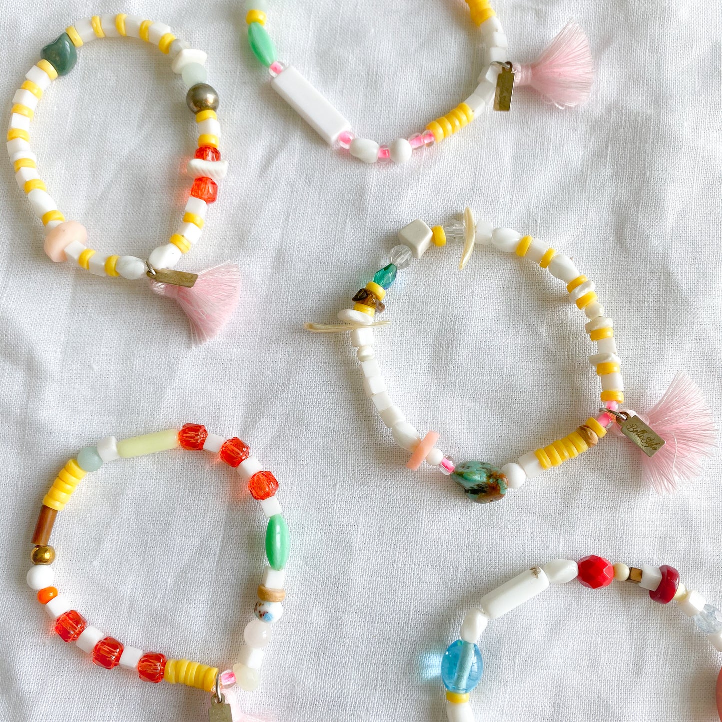 Rainbow Pink Tassel Bracelet - BelleStyle