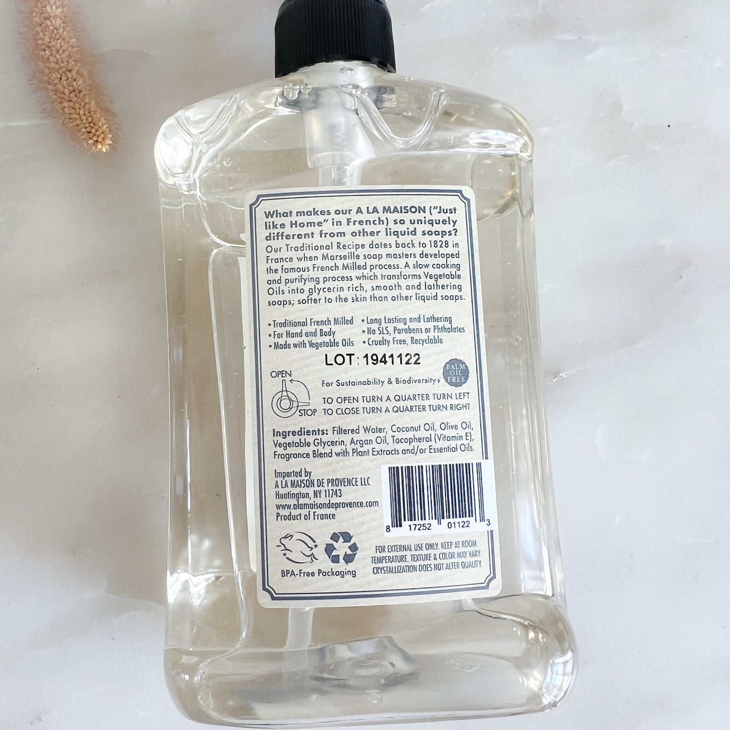 A La Maison de Provence Fresh Sea Salt Liquid Hand and Body Soap - BelleStyle