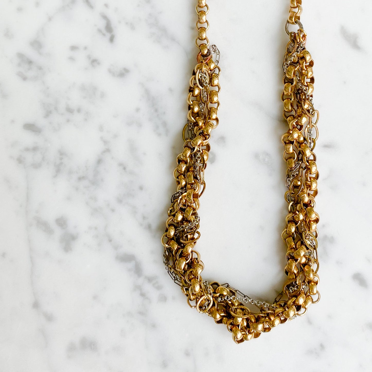 Trackstar gold silver Necklace - Bellestyle