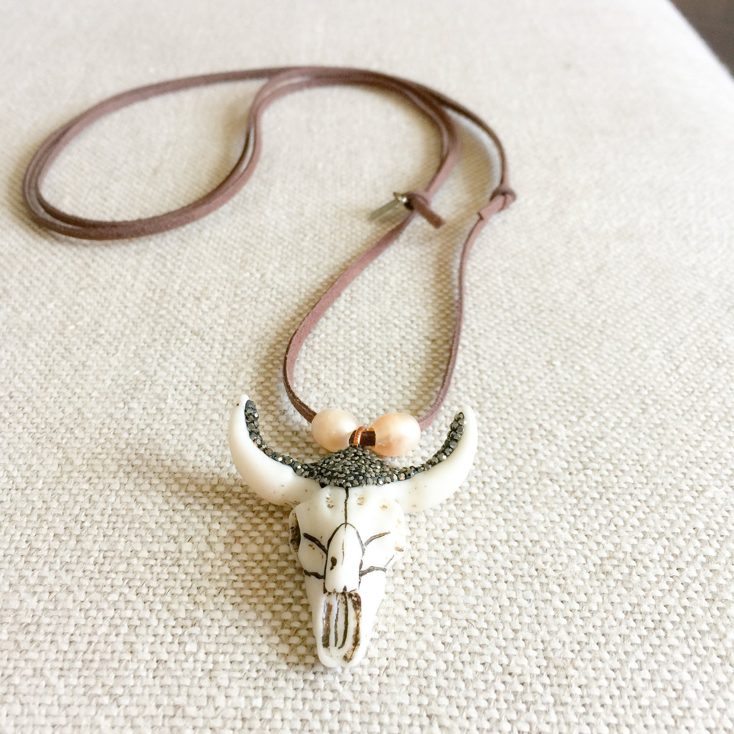Britt Crystal Gunmetal Necklace - BelleStyle