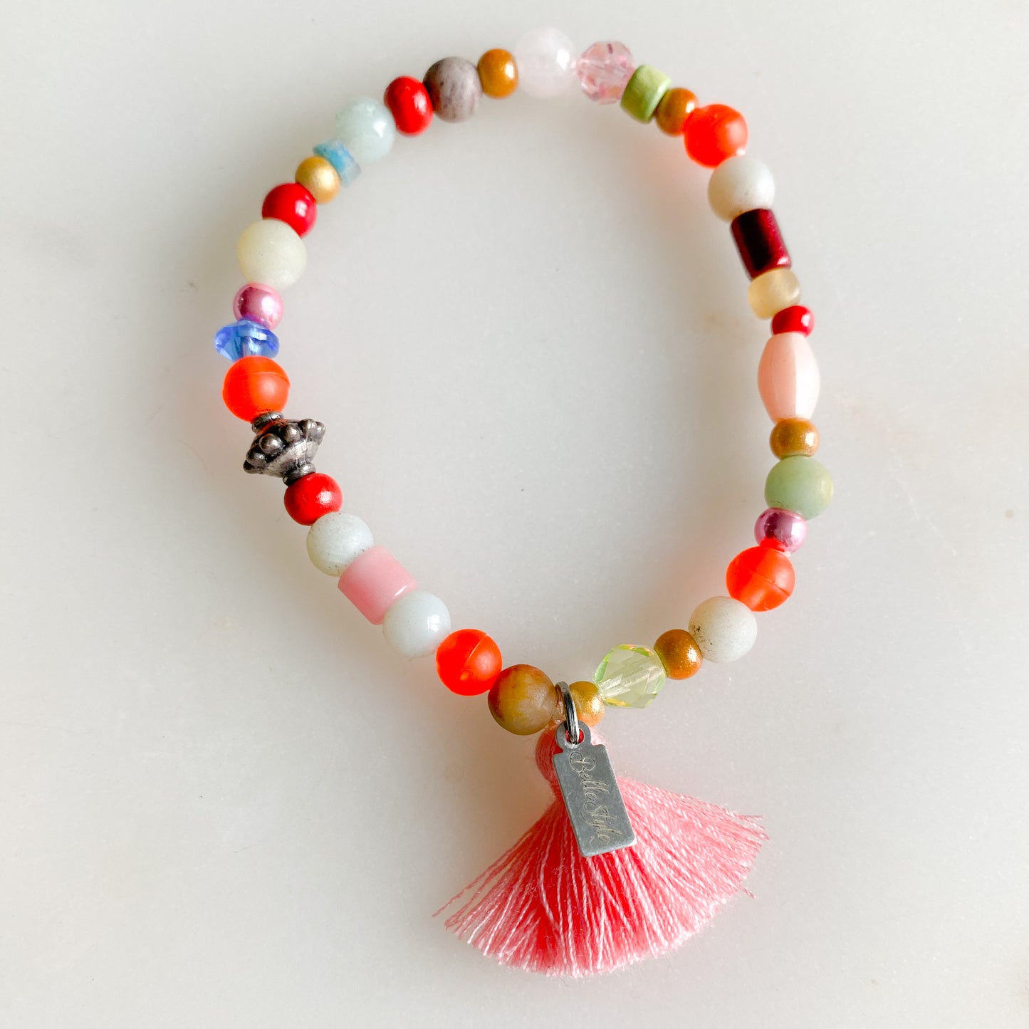 Gratitude Bracelet - BelleStyle - semi precious stones tassel crystal girls everyday jewelry
