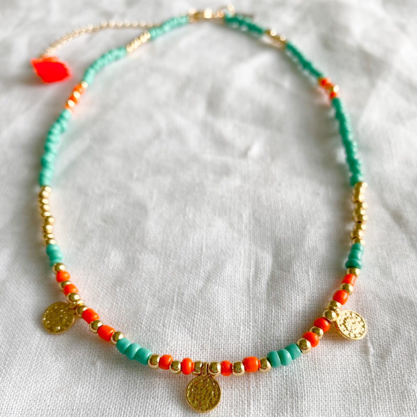 Sunshine Seed Bead Choker Necklace - BelleStyle