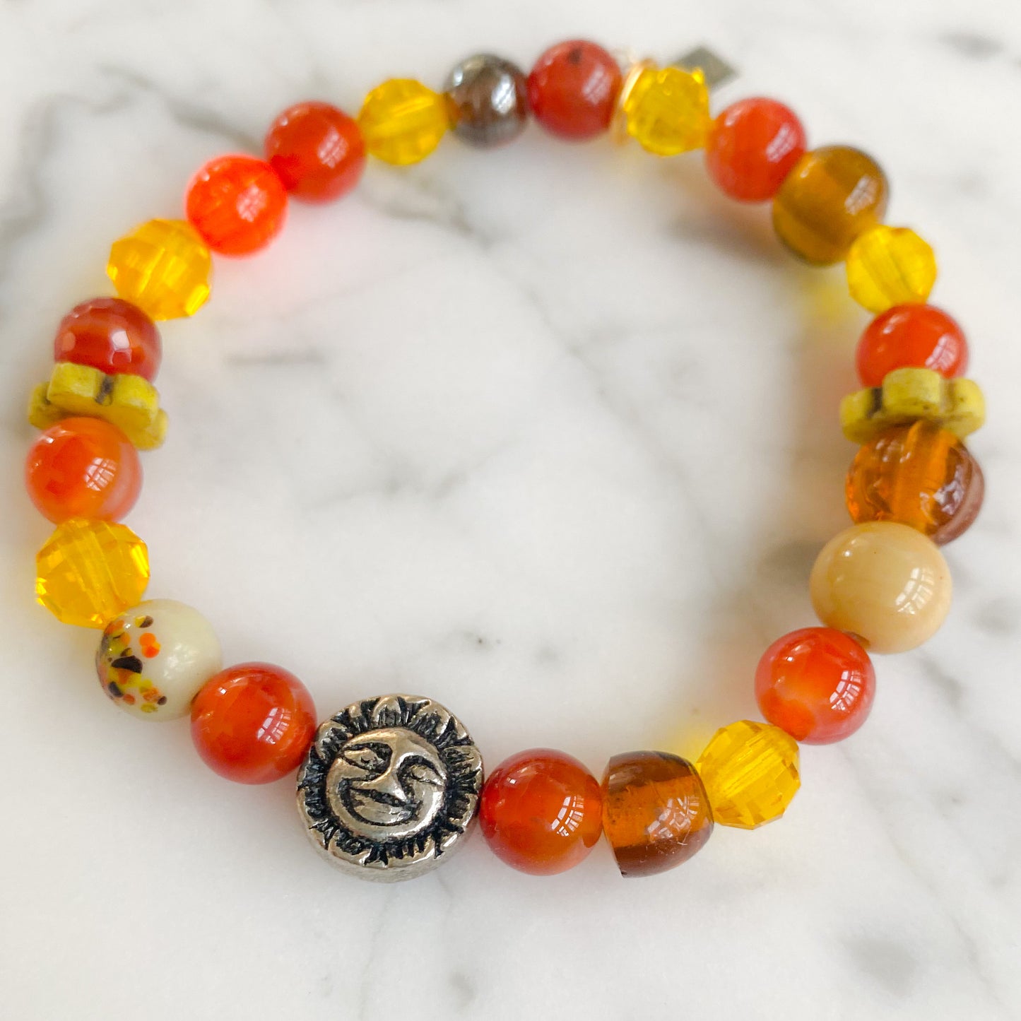 Sun Moon Agate Bracelet - BelleStyle