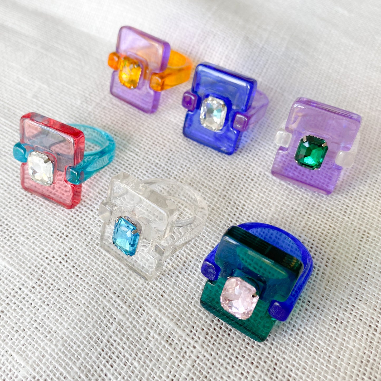 Candy Paint Rectangle Ring - BelleStyle