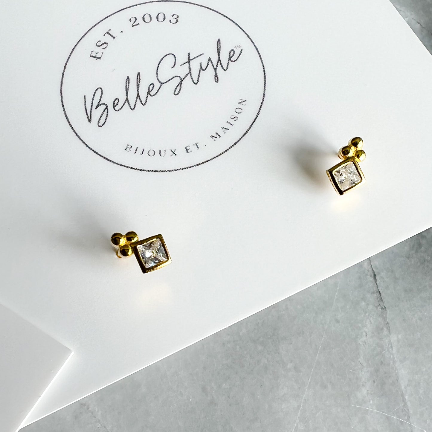 Dixie Crystal Sterling Silver Cartilage Earrings - Bellestyle