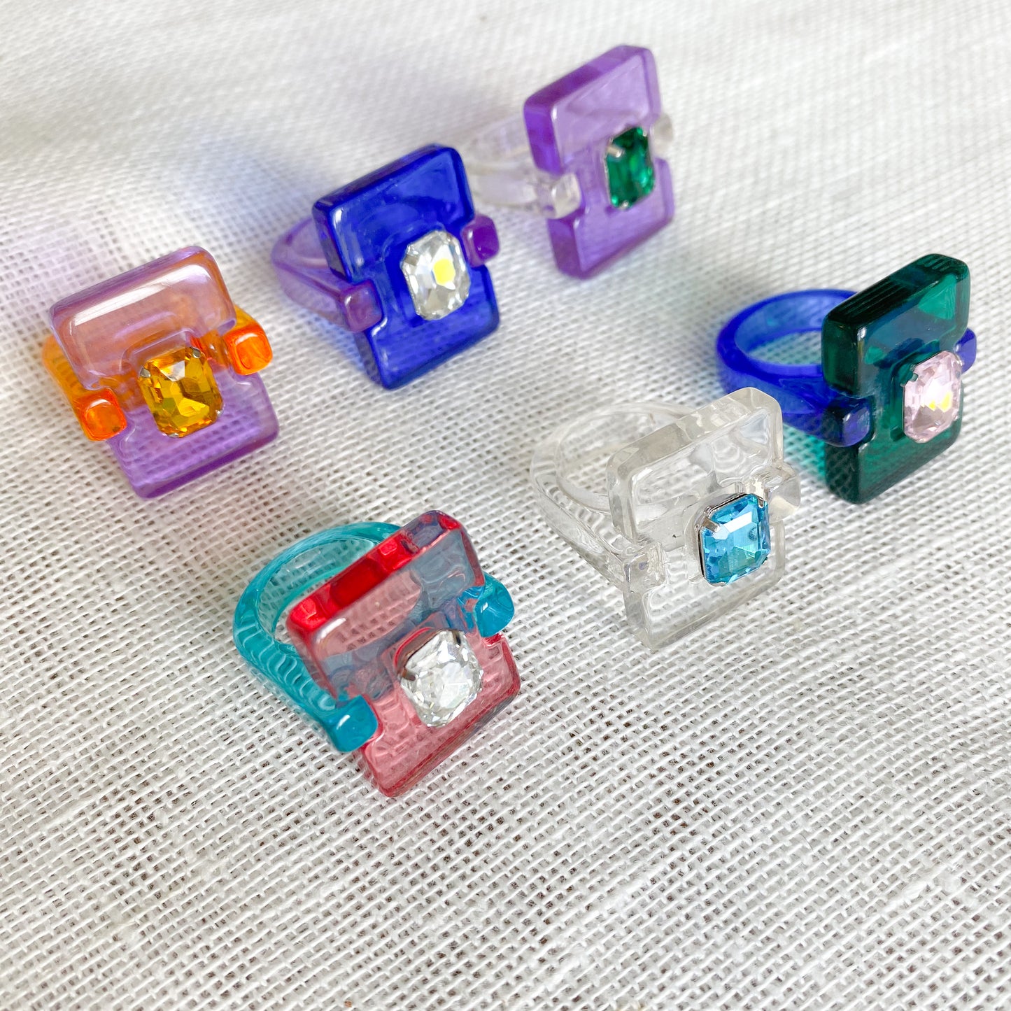 Candy Paint Rectangle Ring - BelleStyle