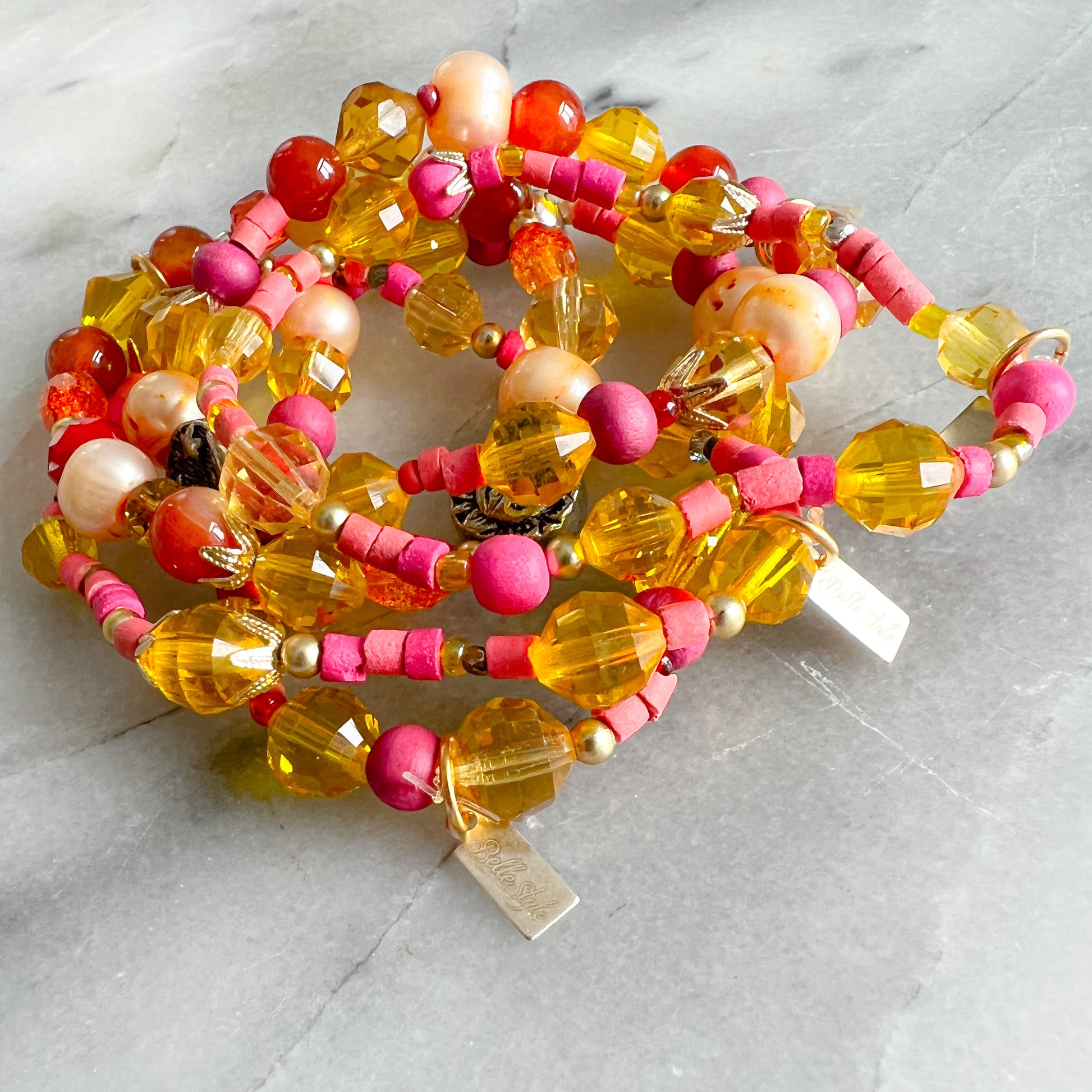 Pink Tangerine Bracelet - Bellestyle